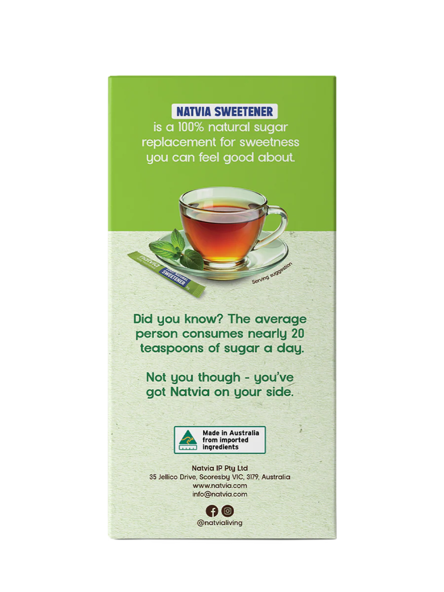 Natvia Natural Sweetener Sticks 40 Pack - Image 4